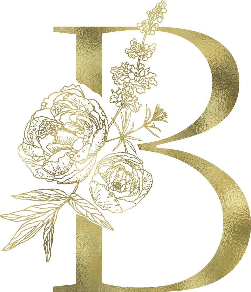 金色花朵字母b模板下载 素材id 书画文字 设计素材 第一素材网1sucai Com