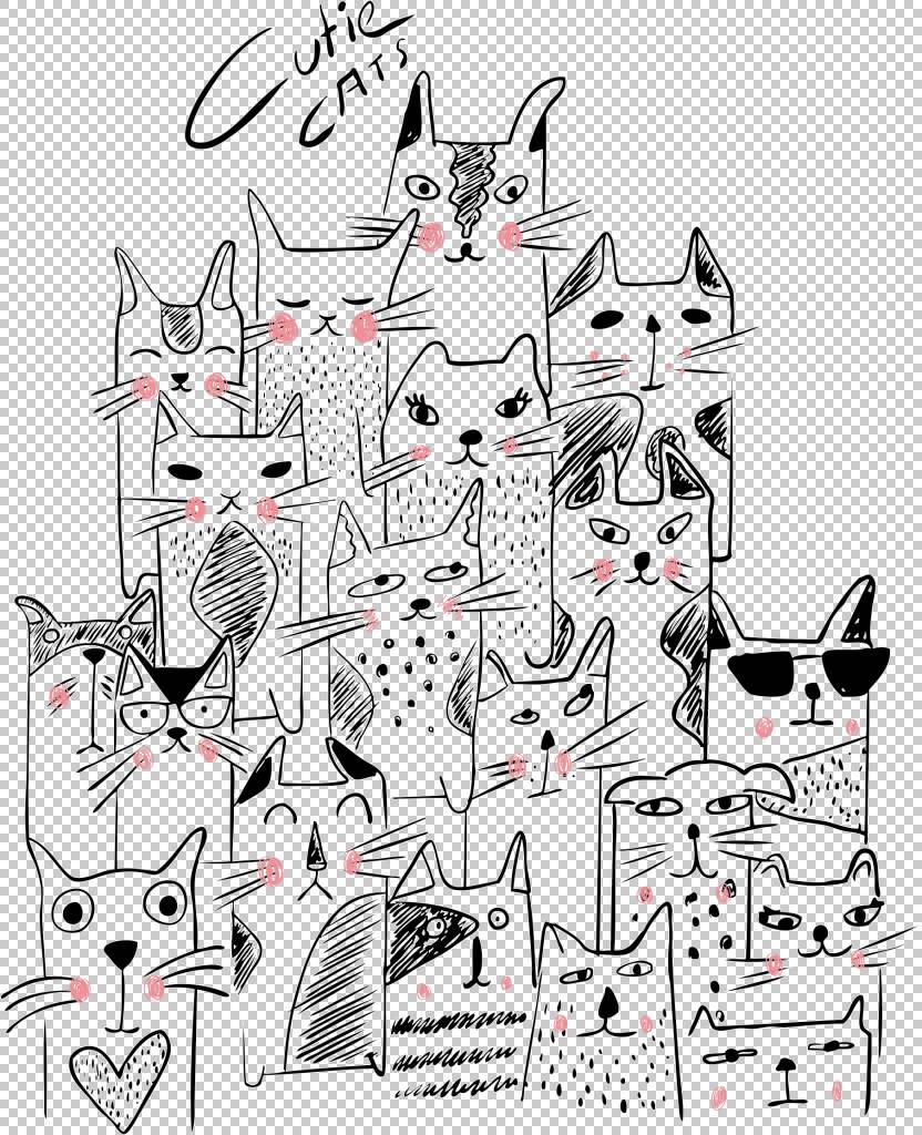猫小猫的可爱 小猫背景png剪贴画漫画 白色 哺乳动物 猫像哺乳动模板下载 素材id 动物素材 设计素材 第一素材网