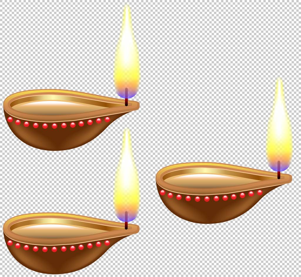排灯节,印度蜡烛透明,三个开启油灯的PNG剪贴画剪贴画,蜡烛,桌面模板 
