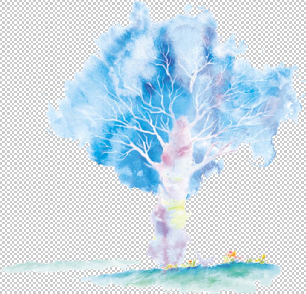 水彩绘画插图 幻想树png剪贴画蓝色 其他 墨水 绘 摄影 电脑壁纸 免抠素材下载 图片id 其它元素 Png素材 素材宝scbao Com